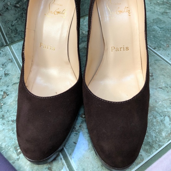 Louboutin Brown Suede Pump - Picture 2 of 8